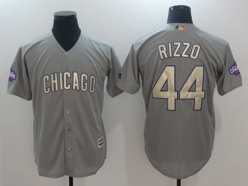 Men Chicago Cubs 44 Rizzo Grey Game 2021 MLB Jerseys